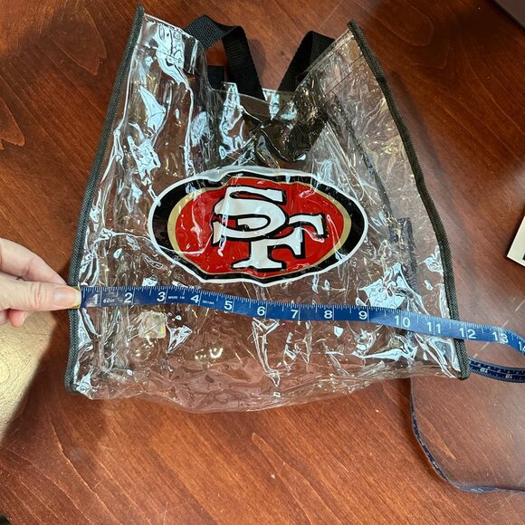 NFL SF 49ers Clear Tote Stadium Bag Security Approved - Picture 7 of 7